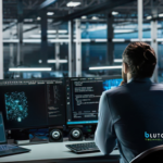 IT support professional monitoring cloud systems and resolving business technology issues